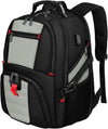 YOREPEK 18.4 Laptop Backpack, Large Backpacks with USB Charger Port, TSA Friendly Flight Approved Weekend Carry on Backpack with Luggage Strap for Men and Women, Grey - Roamly