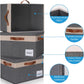 GhvyenntteS Fabric Storage Bins with Lids 3 Pack, Large Fabric Storage Baskets with Lid and Handles, Foldable Closet Organizers and Storage boxes with Label Window for Home (Beige, 15" x 11" x 9.7")