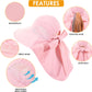 Womens Sun Hat UV Protection, Foldable Waterproof Wide Brim Bucket Hats with Neck Flap for Summer Beach Fishing Hiking