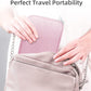 Electronic Organizer Travel Case, Travel Cable Bag, Water Resistant, Double Layers Pouch for Cables, Cords, iPad Mini, Gift for Women, Nylon, Pink, 9.5 x 6.9 x 1 Inch, 6.6 OZ