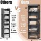Simple Houseware 5 Shelf Hanging Closet Organizer, Dark Gray