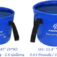 Premium Collapsible Bucket by Freegrace - Compact Portable Folding Water Container - Lightweight & Durable - Includes Handy Tool Mesh Pocket