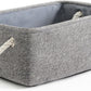 TheWarmHome Storage Bins for Shelves - 11.8x7.9x5.2 inch Grey Small Storage Baskets for Organizing, Fabric Storage Cubes Closet Organizer for Home Nursery Gift Decorative (Gray)