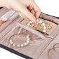 BELALIFE Travel Jewelry Case Organizer, Medium Foldable Storage Roll for Earrings, Necklaces, Rings, Bracelets, Brooches, Black
