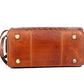 10" Premium Leather Toiletry Travel Pouch With Waterproof Lining | King-Size Handcrafted Vintage Dopp - Kit Gift for Father's Day By Aaron Leather Goods - Roamly