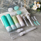 INSFIT Travel Bottles for Toiletries 23pack, TSA Approved Travel Size Toiletries, Airplane Essentials for Creams, Shampoo, Cosmetic Liquids