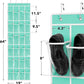 Simple Houseware 24 Pockets - Crystal Clear Over The Door Hanging Shoe Organizer, Turquoise (64'' x 19'')