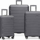 Traveler's Choice Pagosa Hardshell Expandable Luggage with Spinner Wheels, Gray, 3-Piece Set (22/26/30)
