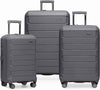 Traveler's Choice Pagosa Hardshell Expandable Luggage with Spinner Wheels, Gray, 3-Piece Set (22/26/30)