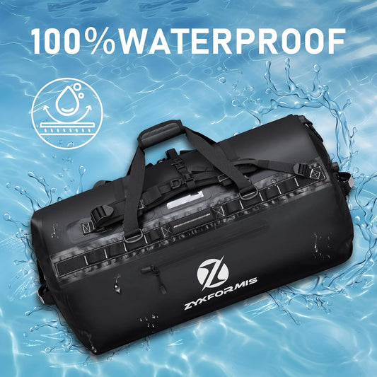 Waterproof Duffel Bag, Large Waterproof Duffel Backpack for Beach Vacation, Marine Dry Bags for Adventures, Heavy Duty Duffle Bag for Kayaking Boating Hiking Camping, 65L/110L/160L Sizes - Roamly