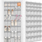 FENTEC 40 Large Pockets Over The Door Shoe Organizer, Mesh Hanging Shoe Organizer Shoe Rack for Closet Mesh Closet Shoe Holder, Over Door Organizer, Shoe Organizer for Wall, Grey, 1 Pack