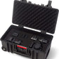 Amazon Basics Hard Camera Case with Wheels, Large, Black, Solid, 22"L x 14"W x 9.8"H