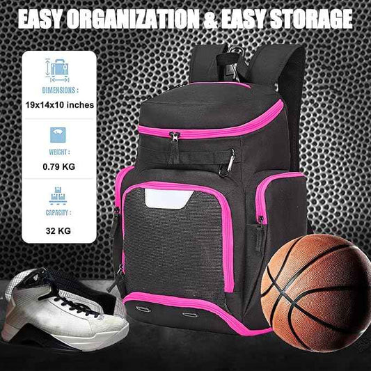 LARIPOP Basketball Backpack Bag with Ball Compartment Ventilated Shoe Compartment for Men Youth Soccer Volleyball Training