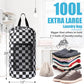 Positive Square Travel Laundry Bag Backpack, Portable with Adjustable Straps, Drawstring Closure & Mesh Pocket - Perfect for College, Apartment & Camping