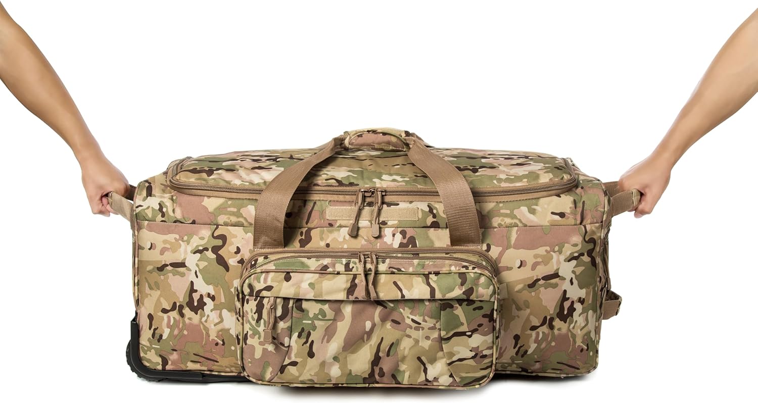 Mountain Land 120L Tactical Duffle Bag Rolling Duffle Bag with Wheels And Handle - Roamly