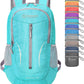 ZOMAKE 25L Ultra Lightweight Packable Backpack, Foldable Hiking Backpacks Water Resistant Small Folding Daypack for Travel(Aqua Blue)