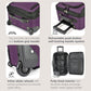 U.S. Traveler Rio Fabric Expandable Carry-on Luggage, Rolling Suitcase, Purple, 2 Wheel Set