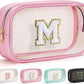 YOOLIFE Graduation Teacher Gifts Travel Toiletry Bag, Clear Makeup Bag Preppy Cosmetic Bags Organizer Travel Essentials Pink Gifts for Girls Teen Girlfriend Kids Birthday Gift Preppy Stuff M
