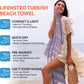 Turkish Beach Towel - 40x71 inch Oversized Sand Resistant Prewashed Turkish Towel - 100% Turkish Cotton Quick Drying, Compact, Lightweight Turkish Towel for Beach, Bath, Pool, Gym, Yoga.
