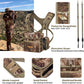NEW VIEW Bino Packs for Hunting - Binocular Straps Harness Chest Pack with Detachable Rangefinder Pouch, Adjustable Camo Binos Harness & Rain Cover - Ideal for Bow Hunter- Large