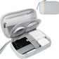 Electronics Travel Organizer,Portable Waterproof Electronic Travel Storage Bag for Small Charging Cord Storage,Charger,Small Electronics,SD Card etc,for Travel,Business -Grey