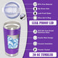 20 oz Tumbler Coffee Tavel Tumblers Bulk with Lid Stainless Steel Double Wall Vacuum Insulated Mug Powder Coated Cups fit Car Cupholder for Hot and Cold - Purple, 8Pack