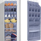 Over The Door Shoe Organizer with Large Deep Pockets Hanging Multifunction Shoe Holder for Narrow Door Dorm Closet, Grey 16 Pockets