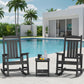 SERWALL Outdoor Rocking Chair, HDPE Patio Rocking Chair All-Weather Porch Rocker for Balcony, Yard, Gray