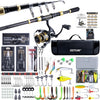 Goture Fishing Rod and Reel Combos,1.8M-2.7M Telescopic Fishing Pole Spinning Reel Line Lures Set with Carrier Bag,Telescopic Rod Kit for Starter Travel Saltwater Freshwater Gear Gift