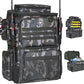 Fishing Tackle Backpack with Cooler Bag, 53L Waterproof Fishing Bag with 2 Rod Holders, Large Fishing Backpacks with Bottle Holder & Coolers, Tackle Storage, Heavy Duty Outdoor Cooler Backpack for Men