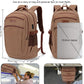 Tzowla Vintage Canvas Laptop Backpack for Men and Women,College Travel Work Rucksack with USB/Type-C Charging Port,Lightweight Bookbag Hiking Casual Daypack Backpacks Fit 15.6 Inch Notebook(Brown)
