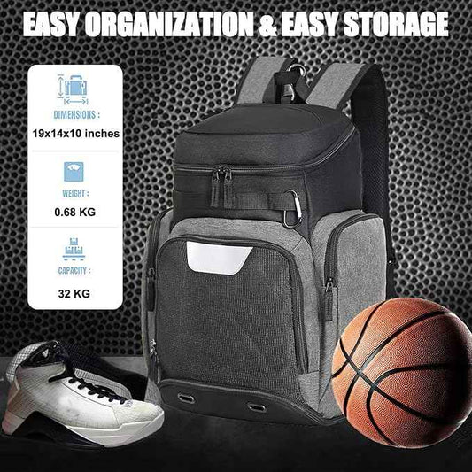 LARIPOP Basketball Backpack Bag with Ball Compartment Ventilated Shoe Compartment for Men Youth Soccer Volleyball Training