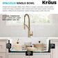 KRAUS Forteza 32-inch Granite Undermount Single Bowl White Kitchen Sink, KGU-55WHITE