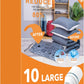 10 Large Vacuum Storage Bags with Electric Pump, Plastic Packaging Bags,Space Saver Bag for Clothes, Mattress, Blanket, Duvets, Pillows, Comforters, Travel