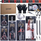 Goture Fishing Tool Kit,Fishing Pliers,Fillet Knife with Sheath,Fish Lip Gripper,Fish Hook Remover,Lanyard,Line Scissors,Sharpener,Stainless Steel Soap,Saltwater Gear Kit,Red/Pink,Gifts for Men/Women