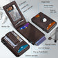 Airtag Wallet for Men,with Money Clip Gift Boxed,Slim Front Pocket Wallet RFID Blocking Metal Case Smart Pop-up Credit Card Holder in Magnetic Leather Flip