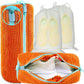 XXL Shoe Washing Machine Bag - 2-Pack Reusable Shoe Cleaning Bags, 360° Deep Clean for Sneakers, Tennis Shoes, and Slippers, Includes 2 Shoe Storage Dust Bags (Orange)