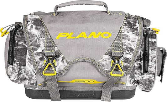Plano B-Series 3600 Mossy Oak Manta Tackle Bag, Manta Camo with Yellow Accents, Includes 4 StowAway Utility Boxes, Soft Fishing Tackle Storage for Offshore & Onshore
