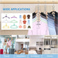 12 Pack Space Saving Hangers for Clothes, Heavy Duty 30Lbs Capacity Magic Clothes Space Saver Sturdy Metal Hanger Organizer with 360° Swivel Hook, Closet Organizers Storage Dorm Essentials Silver