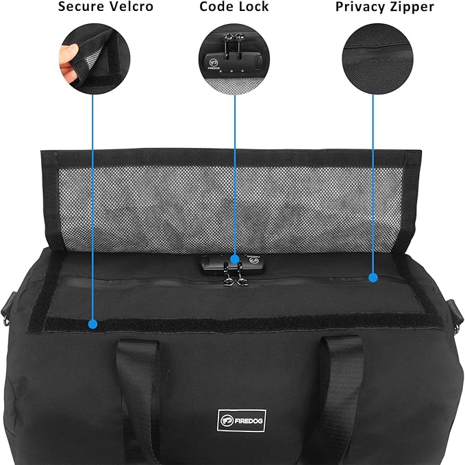 FIREDOG Smell Proof Duffle Bag, Large Smell Proof Bag for Travel Storage