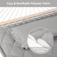 ANOW Heavy Duty Hammock with Spreader Bars and Detachable Pillow, 2 Person Hammock for Outdoors Indoors, 450 LBS Weight Capacity, Light Gray