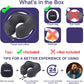napfun Travel Pillow, Travel Accessories & Travel Essentials for Airplane Upgraded 100% Pure Memory Foam Travel Neck Pillow for Flight Headrest Sleep, Portable Plane Necessities, Full Black
