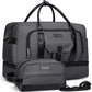 WITZMAN Weekender Bags for Men Women Carry On Duffle Overnight Bag with Toiletry Bag Sets Travel Duffel Bag Shoes Compartment （B694 Silvery Grey） - Roamly