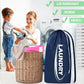 Sylfairy 2 Pack XL Laundry Bag with Strap,Heavy Duty Travel Laundry Bag,Rip-Stop Dirty Clothes Shoulder Bag with Drawstring,Easy Fit a Laundry Hamper or Basket Travel Essentials