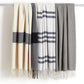 Amazon Basics Room Decor Throw Blanket, Lightweight and Cozy in Polyester, Ivory With Blue Cross-check Pattern, 50"x 60"