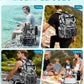 HXLGMD Fishing Backpack with Rod Holders, 43L Large Water Resistant Tackle Bag Storage Gear and Equipment with Cooler for Men Fishing, Camping, Hiking, Grey