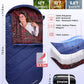 KingCamp Sleeping Bag for Adults, Cold Weather & Warm Extra Wide Big & Tall XL Portable Waterproof Flannel Sleeping Bags, Essentials Gear Accessories for Camping Backpacking Hiking Indoor & Outdoor