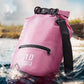 HEETA Waterproof Dry Bag with Front Zippered Pocket for Women Men, 5L/10L/20L/30L/40L Roll Top Lightweight Dry Storage Bag Backpack for Travel, Kayaking, Boating, Rafting, Camping, Hiking & Beach