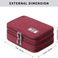 Travel Cable Organizer Bag, Electronic Accessories Case Portable Double Layer Cable Storage Bag for Cord,phone,Charger, Flash Drive, Phone, SD Card,Personal Items - (Red)
