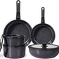 GiPP Ceramic Pots and Pans Set Non Stick, 11 Piece Nonstick Detachable Handle Cookware Sets, Non Toxic Induction Kitchen Pot and Pan with Removable Handle, Healthy RV Cookware, Dishwasher ＆Oven Safe
